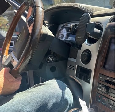 Interior of car representing automotive locksmith services in Woodfin, NC