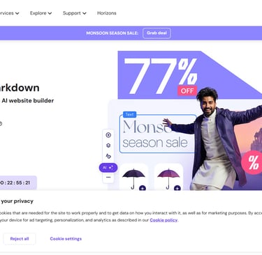 Get hosting with hostinger