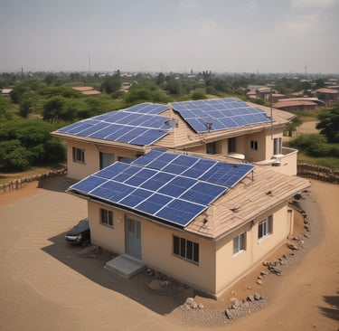 a building with a cell phone tower in the background