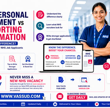 NHS Personal Statement vs Supporting Information