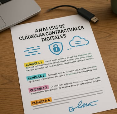 Análisis detallado de cláusulas en contrato consultoría digital esenciales 2025