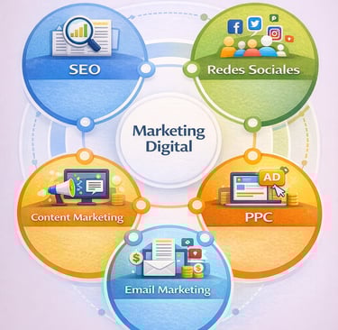 Componentes esenciales del marketing digital para empresas 2025