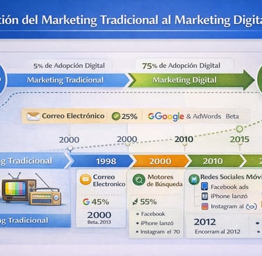 Evolución del marketing tradicional al marketing digital en 2025 para empresas