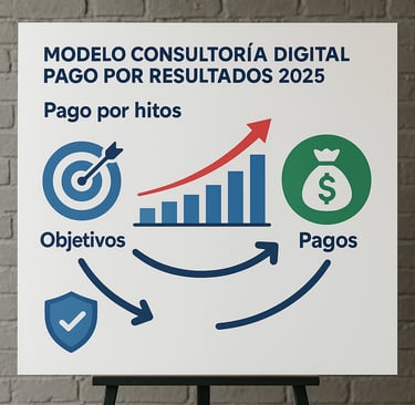 Modelo innovador de consultoría digital pago resultados solo por objetivos cumplidos