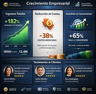 Resultados garantizados al contratar agencia marketing digital Automatizaya - Casos reales 2026