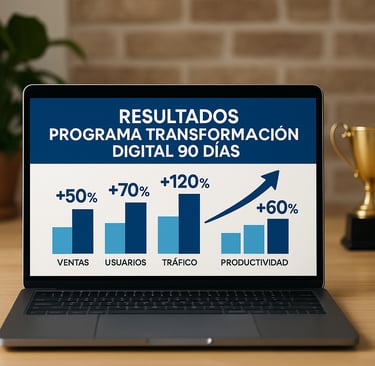 Resultados medibles del programa transformación digital 90 días