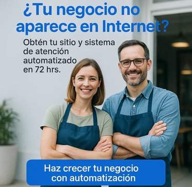 Negocio local creando su sitio web automatizado con AutomatizaYa.