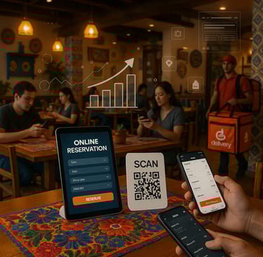 Ejemplo transformación digital restaurante mexicano con reservas online y menú digital