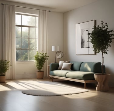 Bright living room with modern inventory