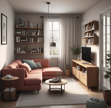 Bright living room with modern inventory