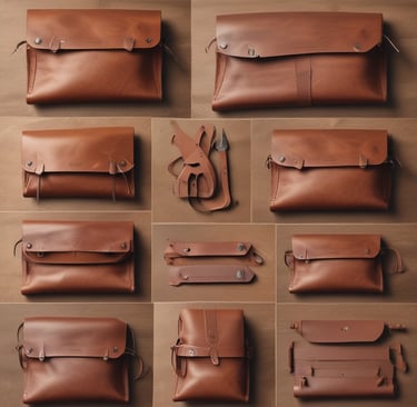 Two handbags are displayed prominently, one in a soft orange hue and the other in a light cream color. They are positioned against a minimalistic background with subtle lighting that highlights their curved shapes and clean design. Both bags have a signature clasp on the front.