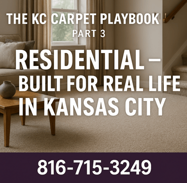 Pennicle Building Maintenance—residential carpet cleaning in Kansas City living room with stairs