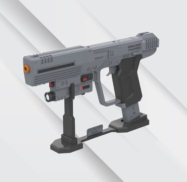 Halo SOCOM M6C silenced pistol replica, 3D printed ODST version