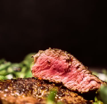 medium rare beef steak