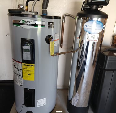 water heater and softener install