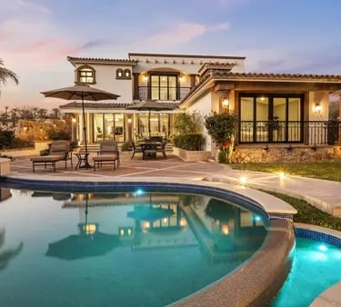 Professional real estate photography of a luxury villa exterior in Cabo del Sol