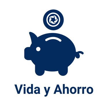 Icono de seguro de vida y ahorro
