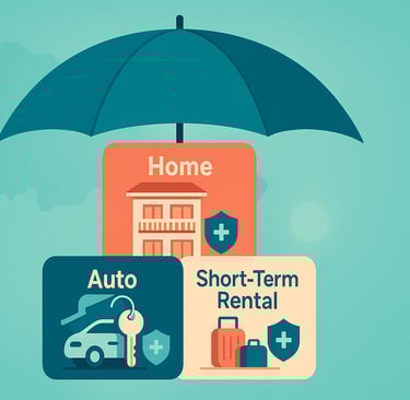 a home with a car and a home rental sign