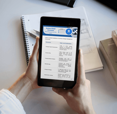 “Downloadable change management templates with AI guidance”