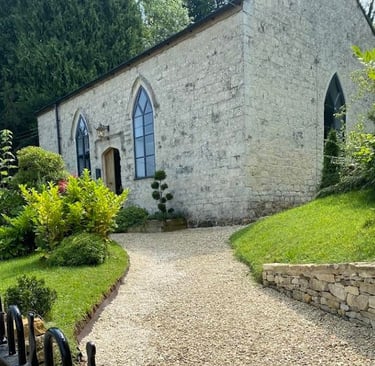 Lime repointing, restoration, and stone conservation works on a church chapel
