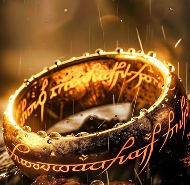 Picture of the ring from the Lord of the Rings movie