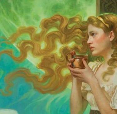 Enlightenment of the character trees, from the book trees the girl in the emerald sea