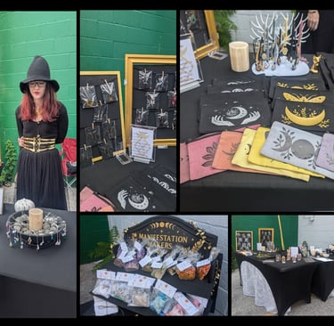 Manifestation Makers booth at the Mystical Magical Vintage Market