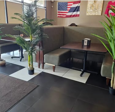 Comfortable seating at Jai Dee Thai Kitchen in Knoxville Tennessee
