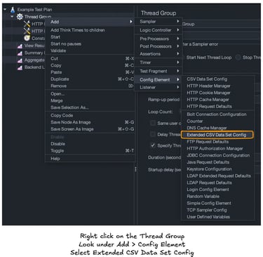 JMeter Extended CSV Data Set Config