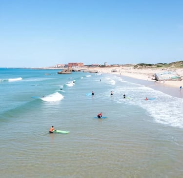 photos de jour de la grande plage Océane dans les Landes