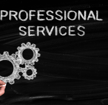 A board with the words Professional Services written 