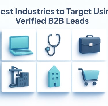 Industry icons for sectors ideal for verified B2B leads