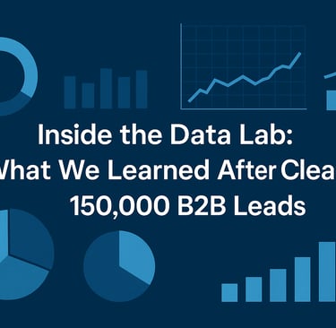CapLeads data validation dashboard – cleaning 150,000 B2B leads