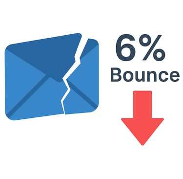 Email bounce warning inbox graphic – CapLeads cold email deliverability tips
