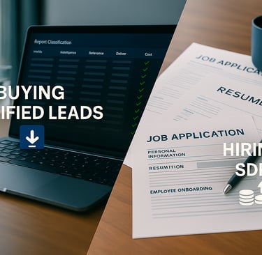 Buying leads vs hiring SDRs comparison