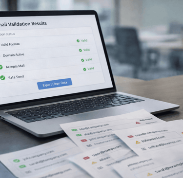 Email validation app showing passed checks while risky emails remain undetected