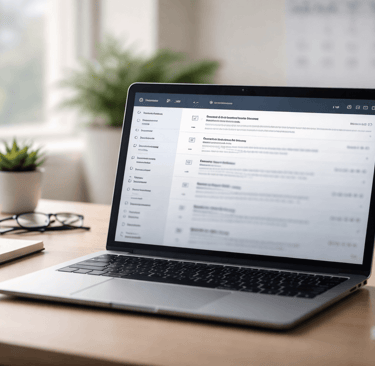 cold email inbox showing older messages fading over time to represent data recency gaps