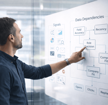 Founder prioritizing data dependencies over signals