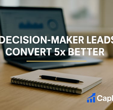Decision-maker leads convert 5x better workspace banner.