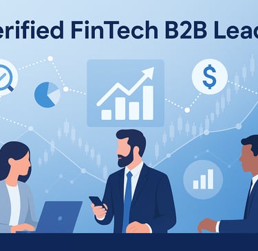 Financial technology dashboard with analytics and growth chart – CapLeads verified B2B FinTech leads