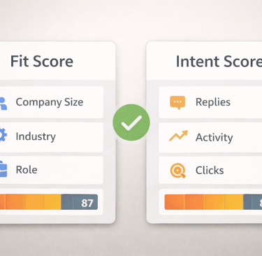 Fit score and intent score alignment comparison