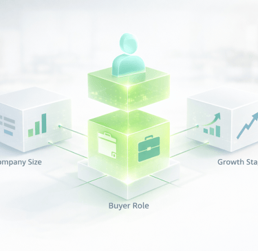 Simple 3D illustration showing ICP signals that indicate high-intent prospects