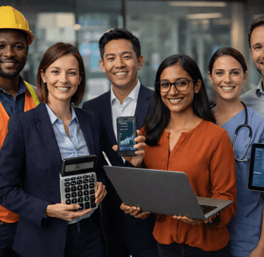 Professionals from construction, accounting, fintech, SaaS, and healthcare.