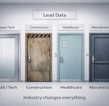 Four industry doors showing different lead data behavior.