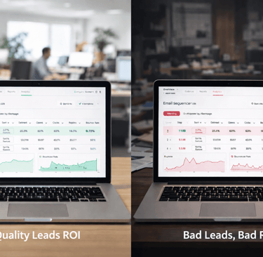 Comparison of quality leads and poor leads showing different bounce performance