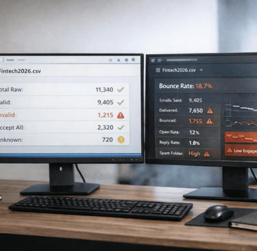 Email validation results beside poor campaign analytics
