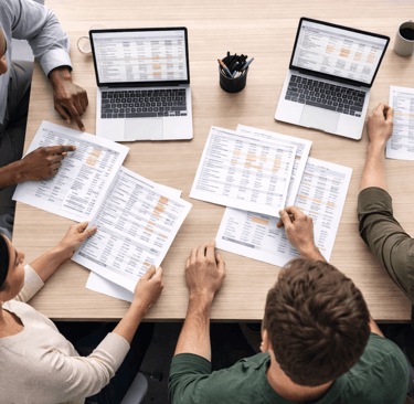 SDR team reviewing industry metadata across different verticals