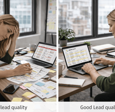 SDR workload comparison between weak and good lead quality