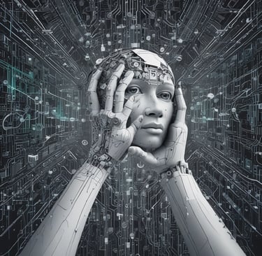 the word ai spelled in white letters on a black surface