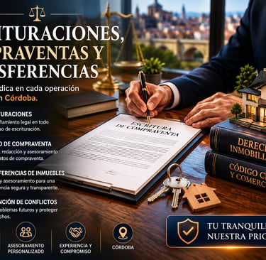 Asesoramiento legal en escrituraciones, compraventas y transferencias de inmuebles en Córdoba. Segur